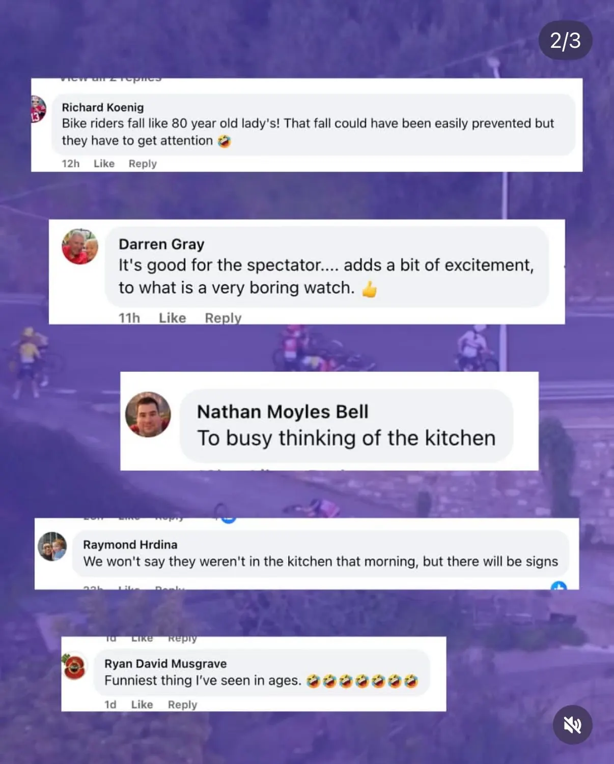 the comments under the sanremo crash